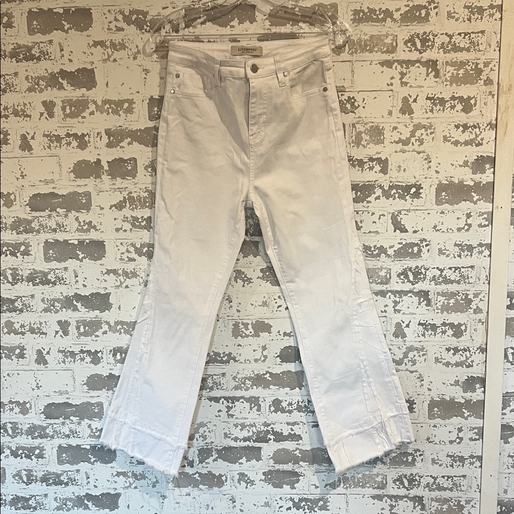 Liverpool Bright White Flare Jeans